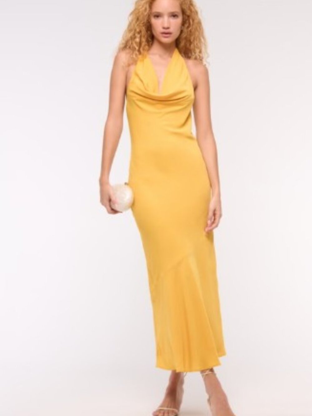 Abercrombie Cowl Halter Maxi Dress